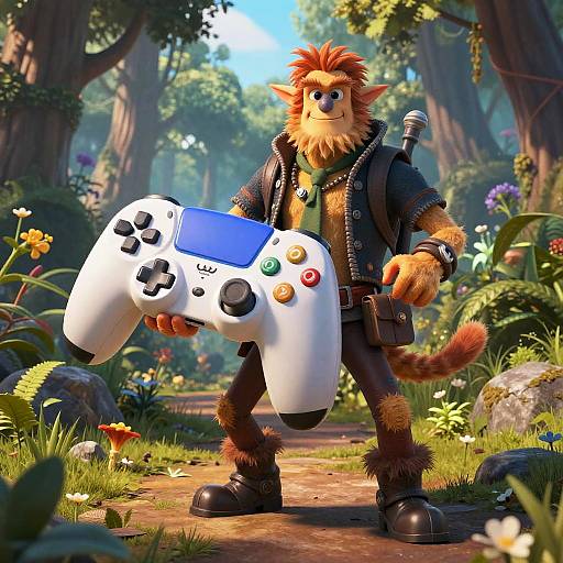 Hagrid Exploring Magical Forest with Controller