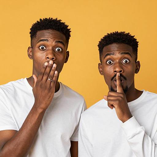 Surprised Expressions of Two Black Men