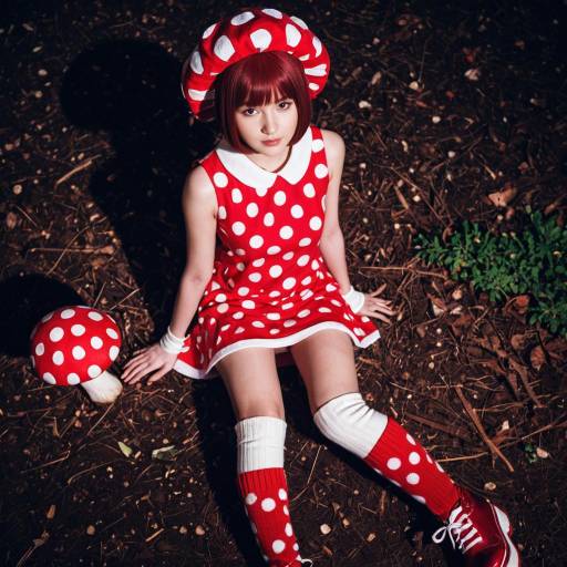 Kinoko Komori Cosplay in Vibrant Red