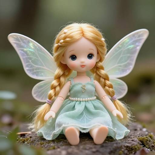 Whimsical Pixie Doll with Ethereal Wings
