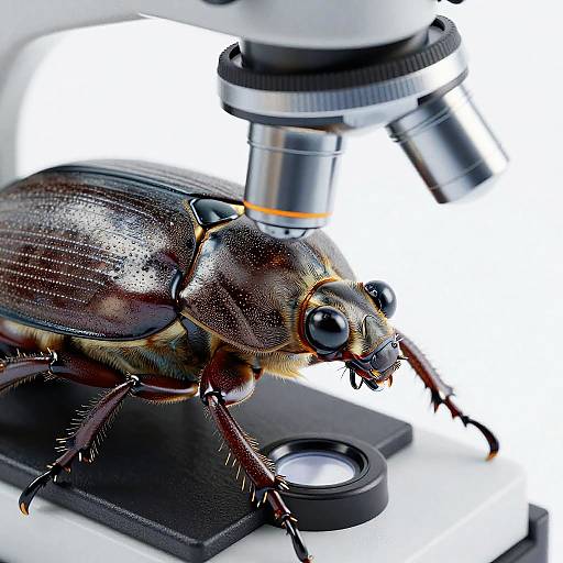 Microscopic Beetle Close-Up Study