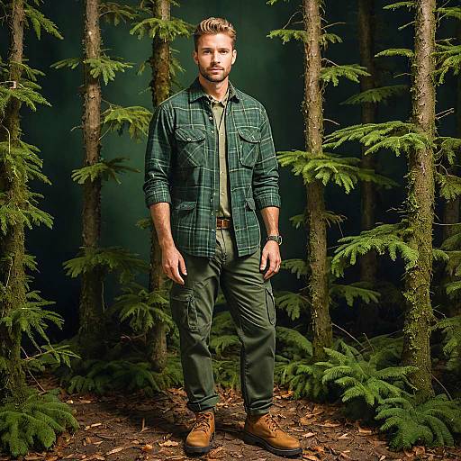 Adventurous Man in Fall Outfit