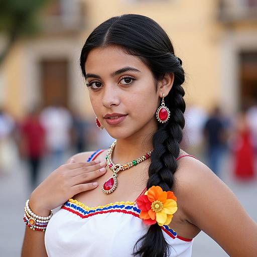 Mexican Costume Girl Portrait
