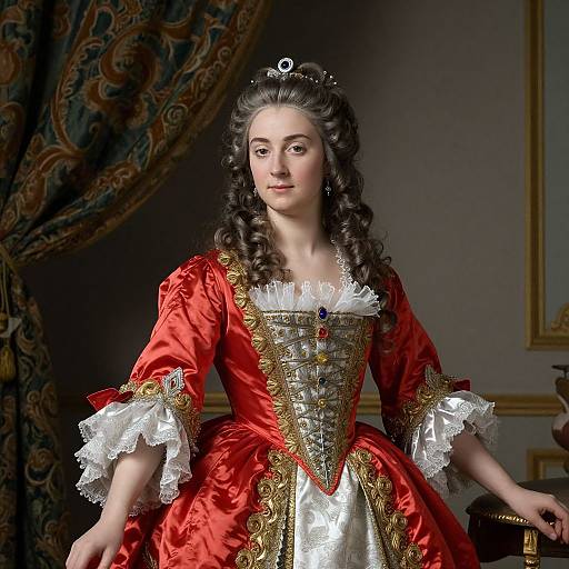 Baroque Style Digital Portrait of Woman