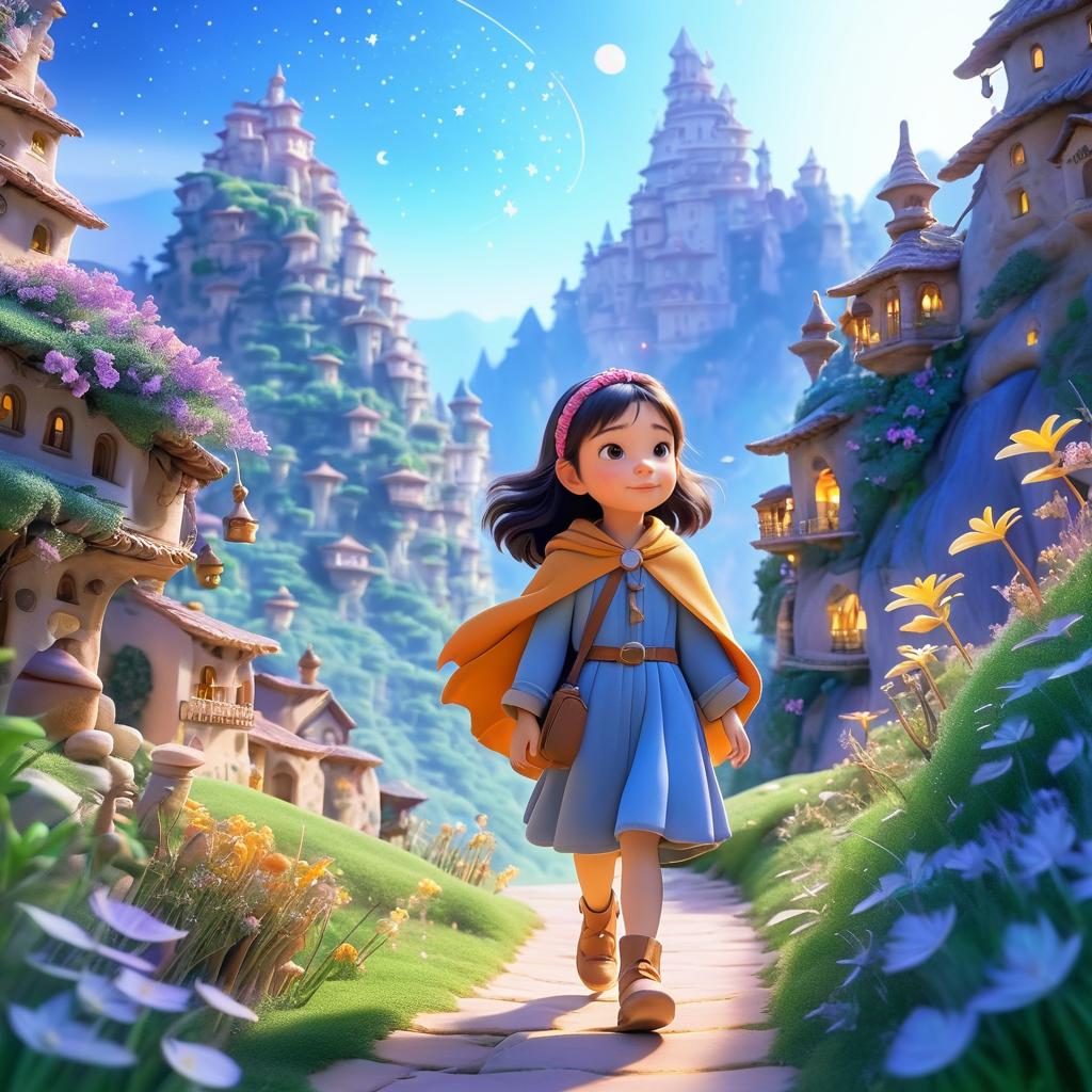 Brave Girl's Magical Mountain Adventure