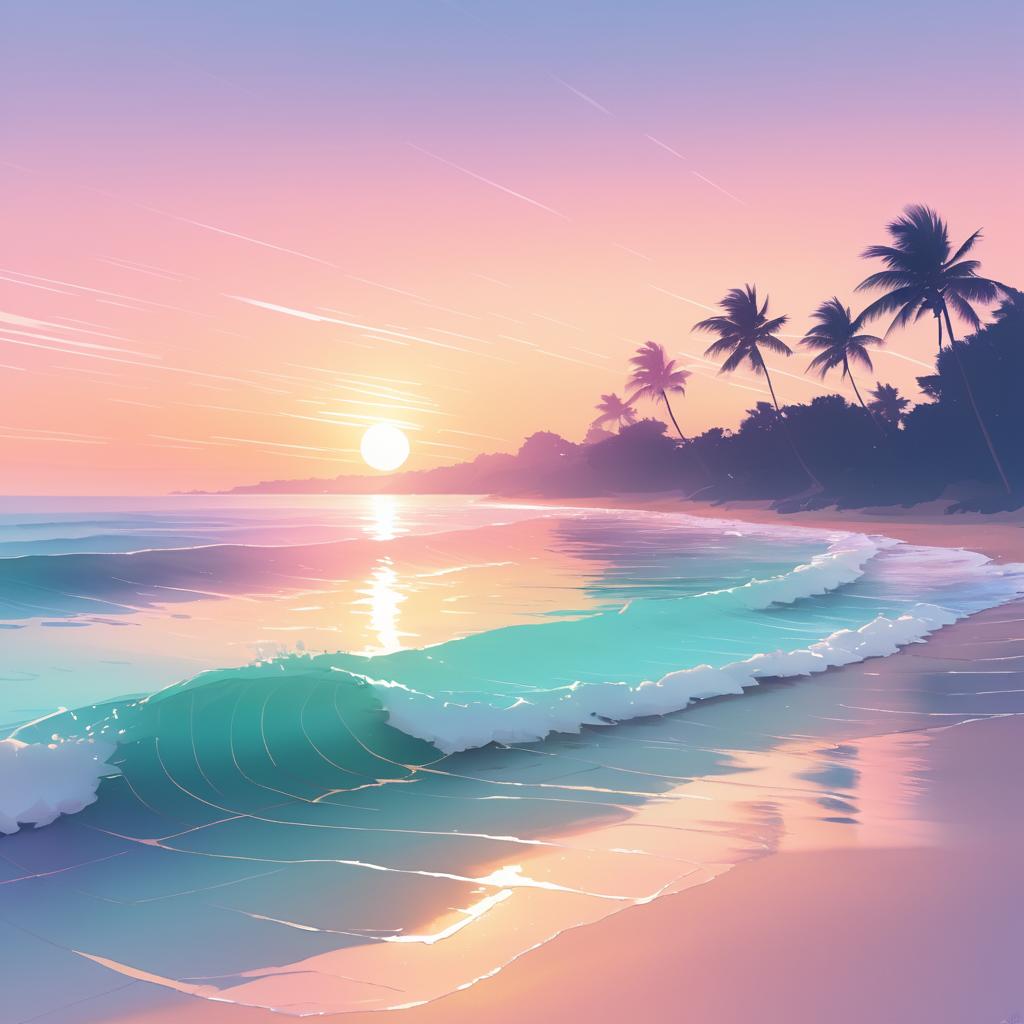 Ethereal Sunset Beach Serenity