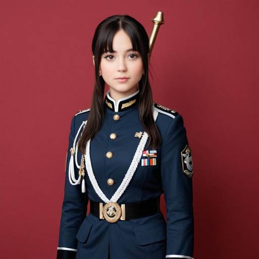 Stern Military Officer in Decorated Uniform Stern Military Officer in Decorated Uniform