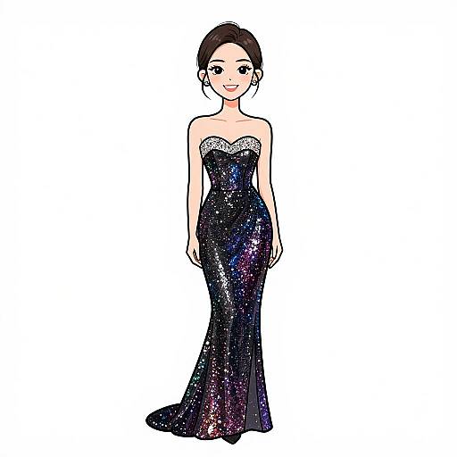 Elegant Evening Glamour Woman Portrait