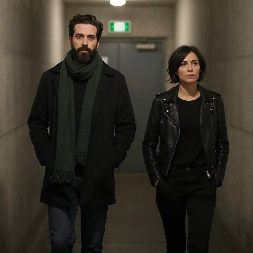 Mysterious Encounter in Dim Corridor