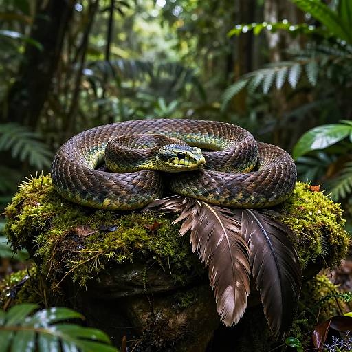 Serpiente Emplumada on Mossy Altar