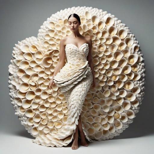 Surreal Fashion: Woman in Conchiglie Design