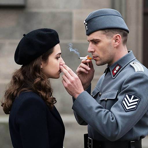 Tense Encounter in Historical Setting