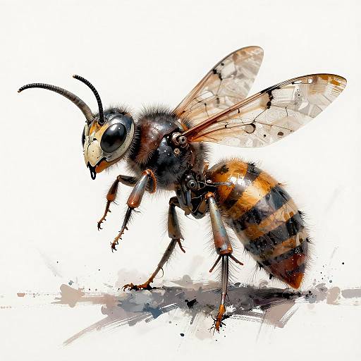 Intricate Realistic Hornet Concept Art