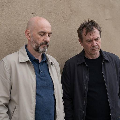 Candid Portrait of Two Middle-Aged Men