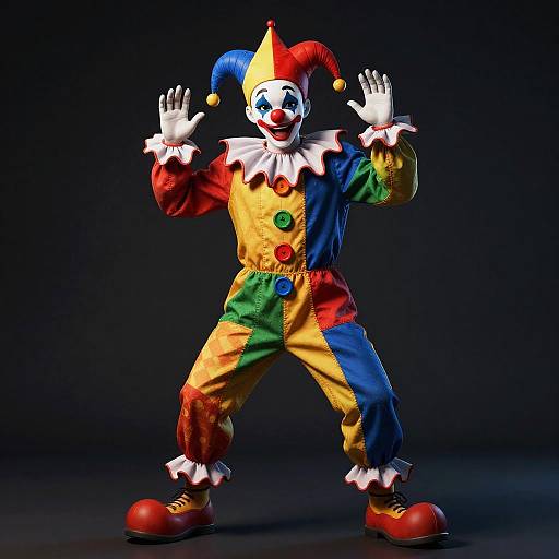 Infrared Portrait of Whimsical Circus Clown