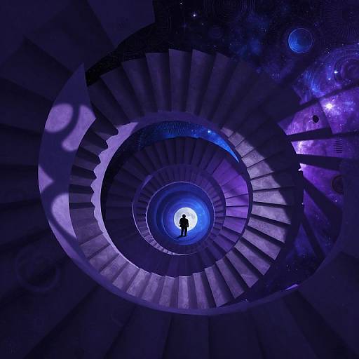 Cosmic Spiral Staircase Artwork