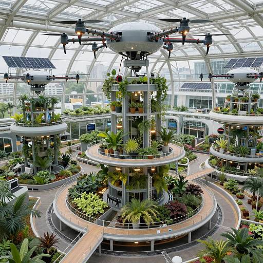 Futuristic Aeroponic Farming Colony Concept