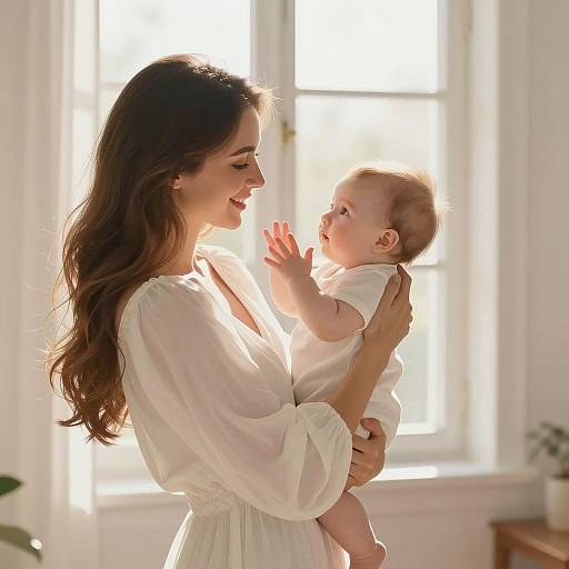 Tender Moment: Mother and Baby Portrait