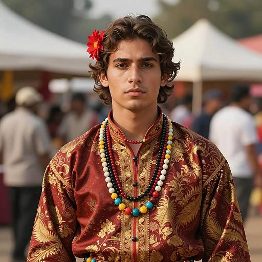 Young Man in Festive Ethnic Attire