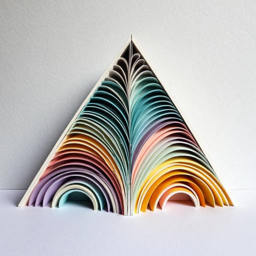 Colorful Paper Quilling Art in Triangle Shape
