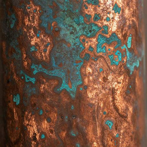 Close-up Patina Copper Texture
