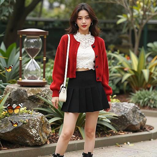 Hourglass Woman in Casual Nature Style