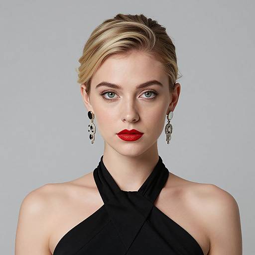 Realistic Blonde Woman with Jewelry