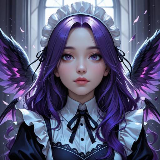 Six Girls in Comic Style with Wings