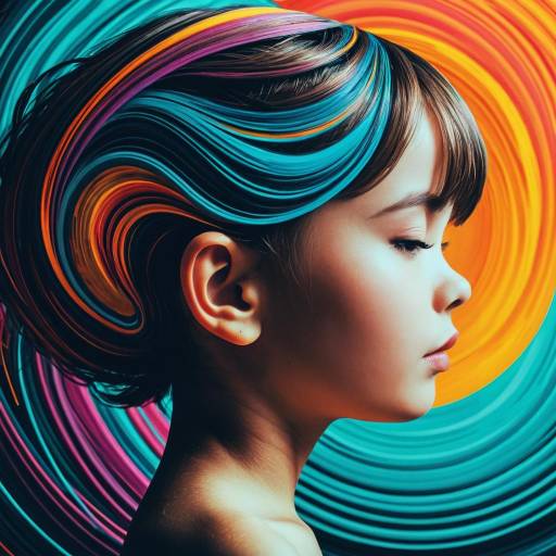 Vibrant 3D Child Profile Art Design Vibrant 3D Child Profile Art Design