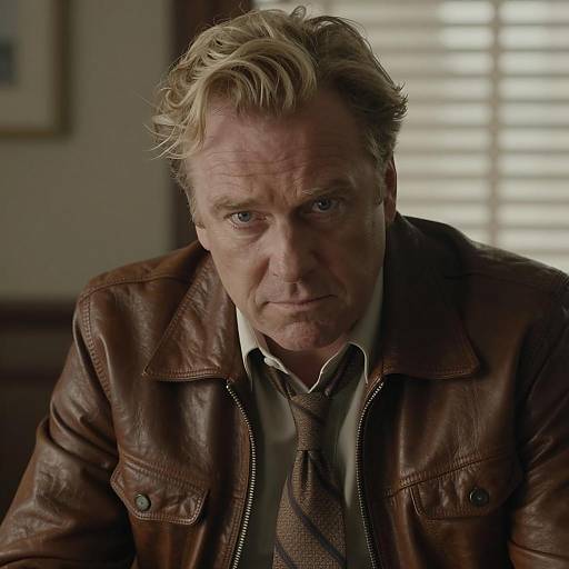 Intense Portrait of a Middle-Aged Man