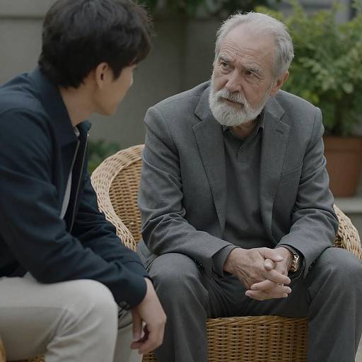 Contemplative Conversation Between Young and Old