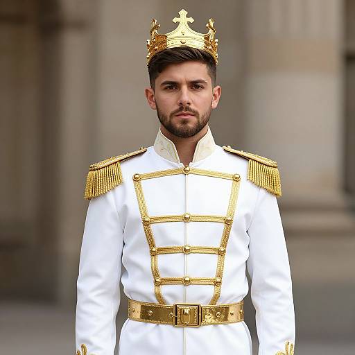 Regal King Outfit with Crown