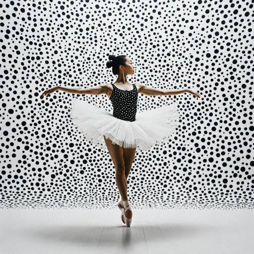 Ballerina Dancing in Polka Dot Tutu