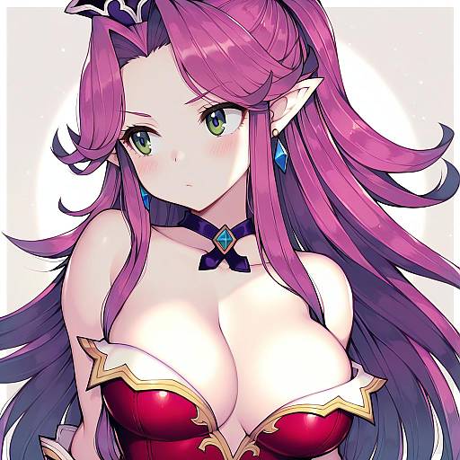 Illustration of Angela (seiken densetsu 3), seiken densetsu in the style of Parororo