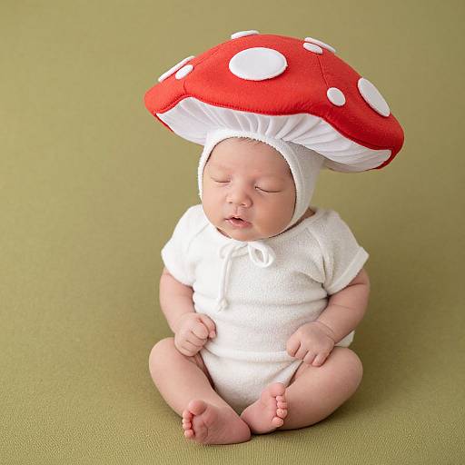 Adorable Newborn Mushroom Costume