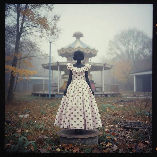 Haunting Photonegative Polkadot Couture Ruins
