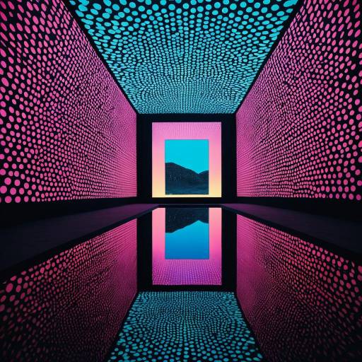 Surreal Desert of Reflective Mirrors