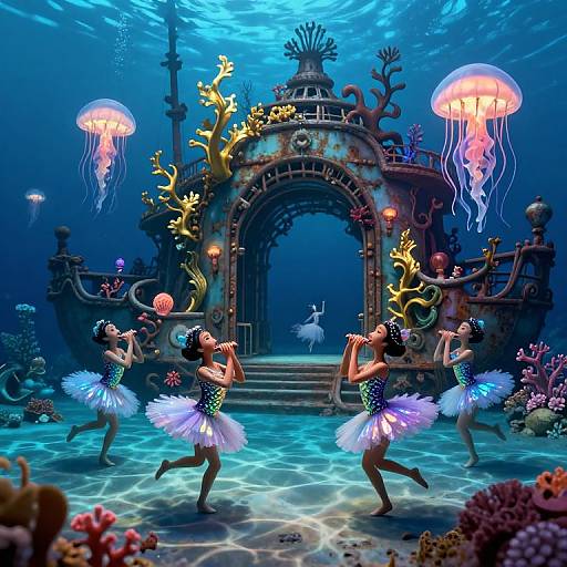 Surreal Underwater Ballet Dreamscape