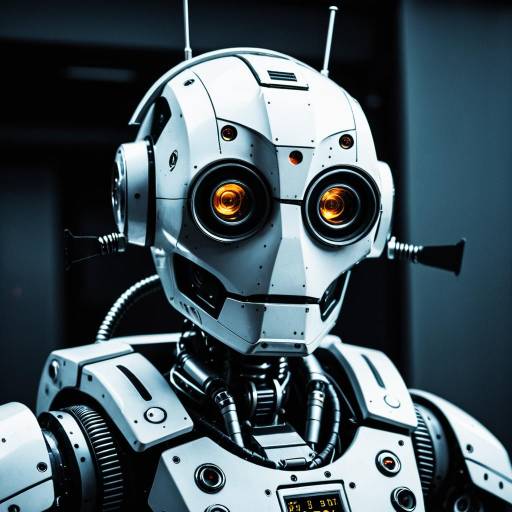 Futuristic Robot Pilot in Action