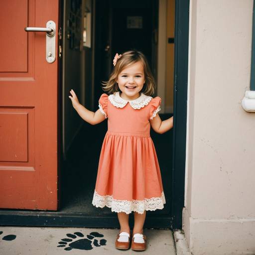 Cheerful Toddler Fashion Portrait Outdoors