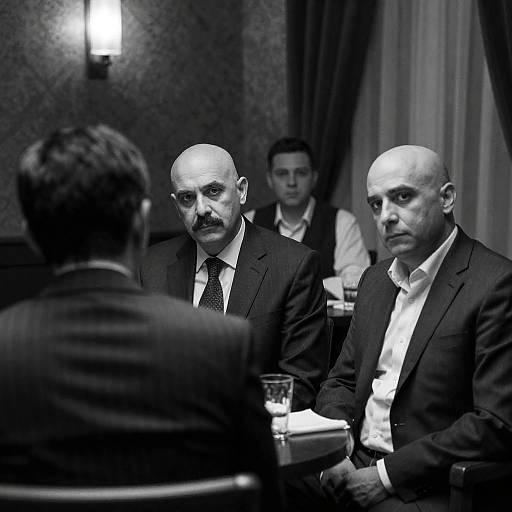 Moody Black-and-White Portrait of Men