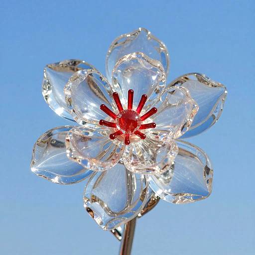 Elegant Crystal Flower Close-Up