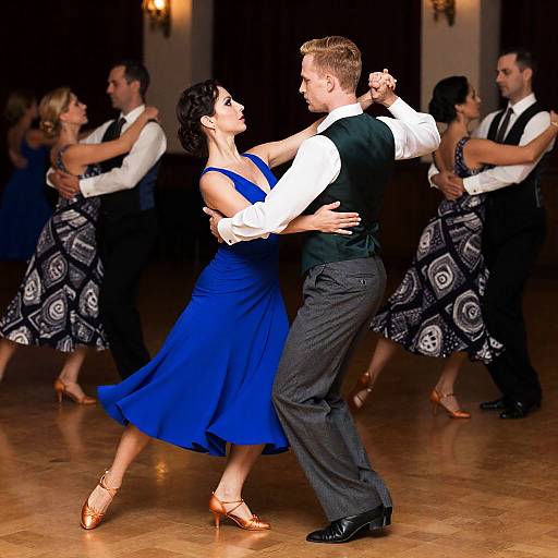 Elegant Ballroom Dance with Couples