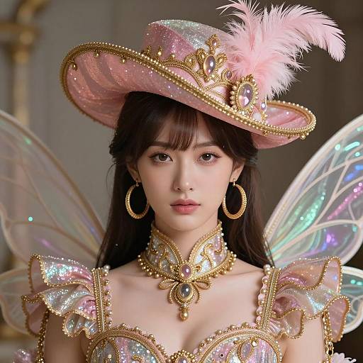 Elegant Glitter Fairy Costume Portrait