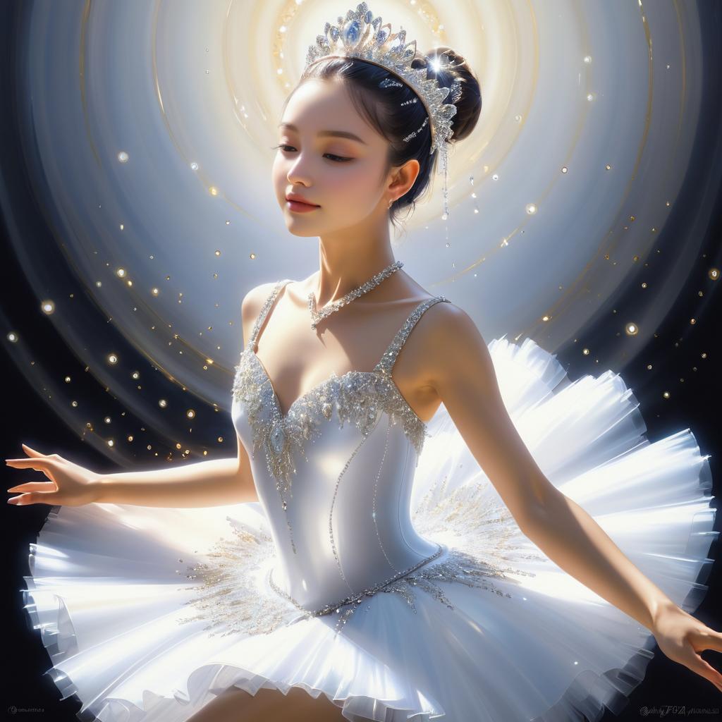 Elegance of a Ballerina in Oil