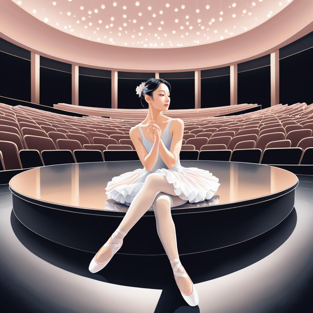 Reflective Dancer in an Empty Theater