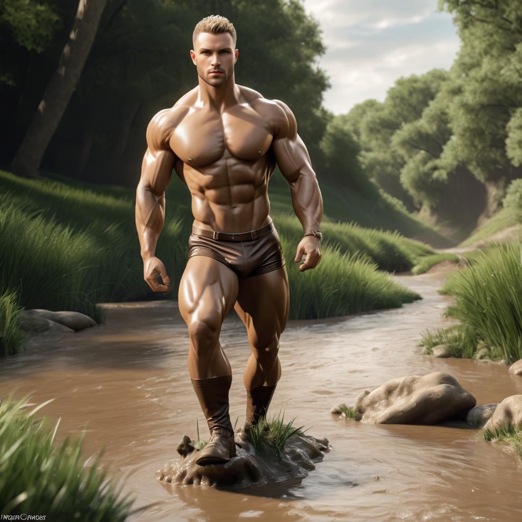 Muscled Male Centaur by Riverbank