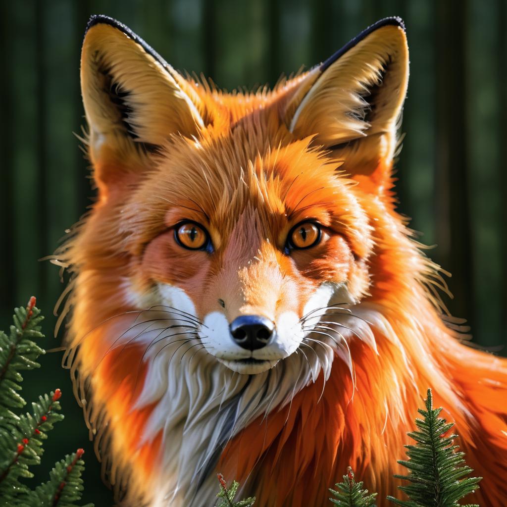 Vivid Portrait of a Majestic Red Fox