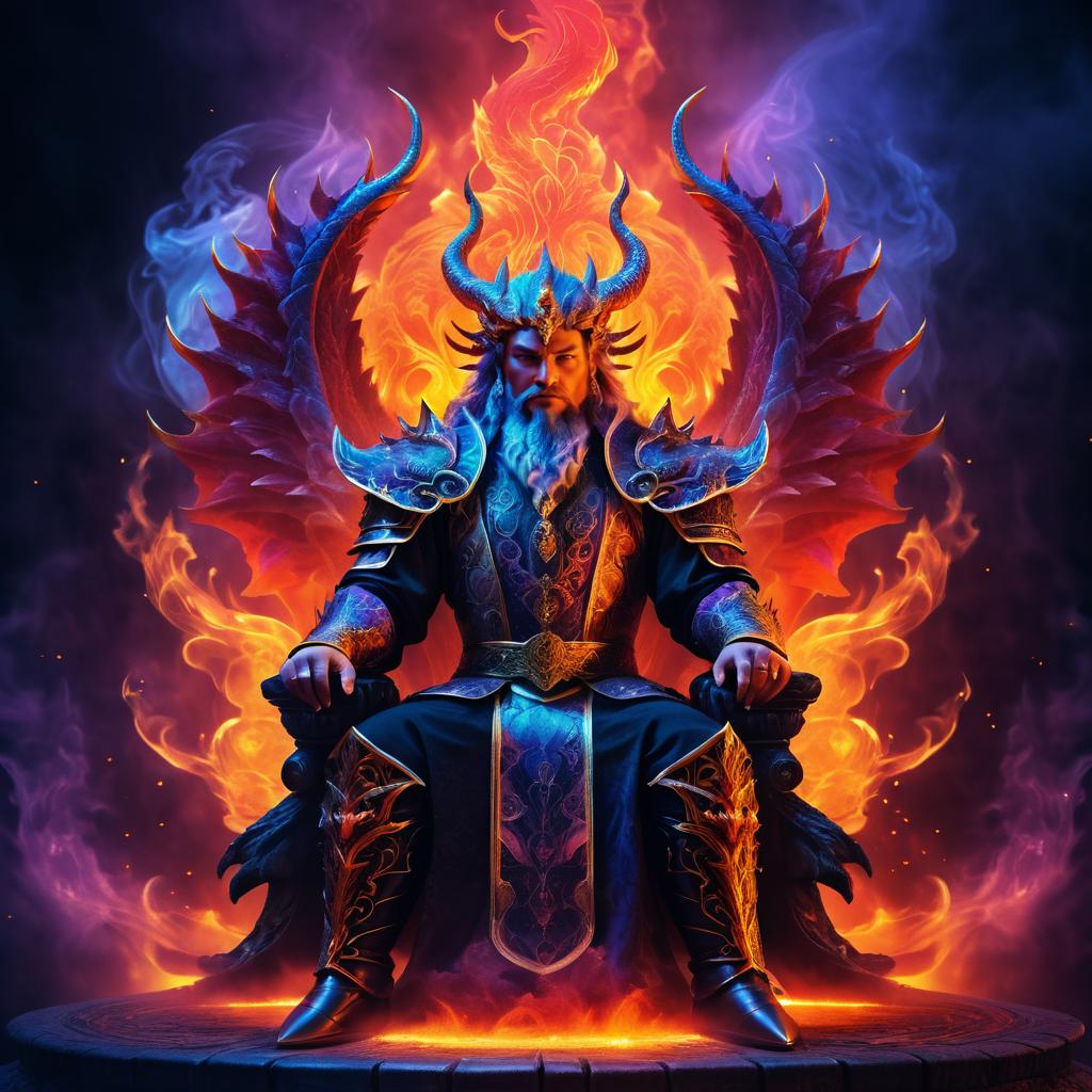 Fierce Dragon Lord Throne Portrait