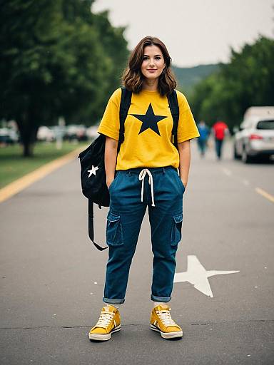 Man in Funny Costume, Yellow Shirt